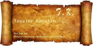Teszler Katalin névjegykártya